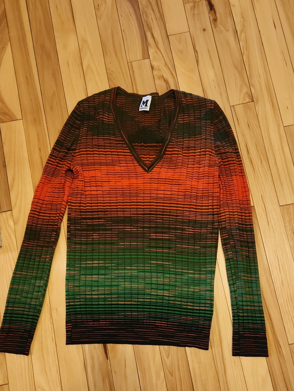M Missoni Knit Sweater - Green & Orange